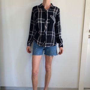 Rails long sleeve flannel button down shirt XS